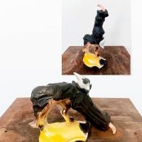 Gianluca Codeghini – The aftershave victory, diptych (ceramic and pongo sculpture, photo print) 2023