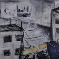Katia Dilella - Angolo di città, acrilico su tela, 2009