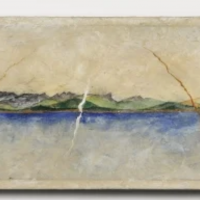 Anaid Manoukia - Apuane II, 2022, tecnica mista su plexiglas e legno