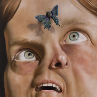 Sara Birns - Disruptions of the Butterfly, 2023, olio su tela