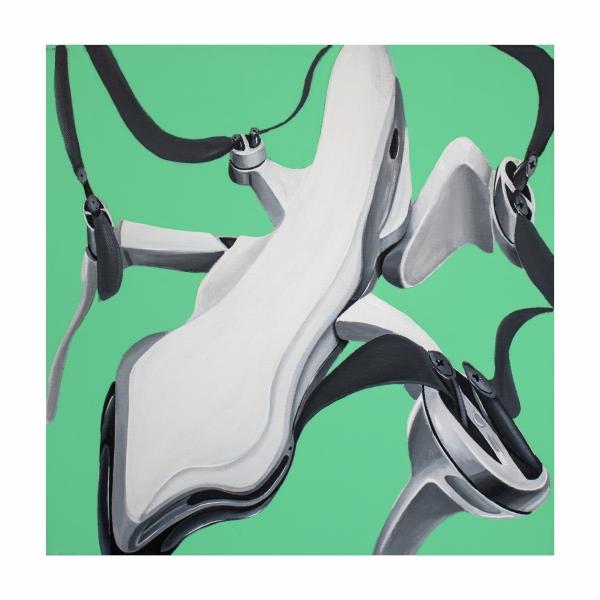 Mattia Sarti – Drone, 2024, acrilico su tela