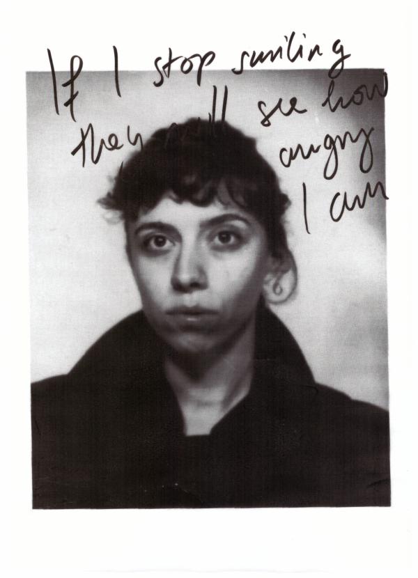 Mila Panic – If I stop smiling, 2021 - ongoing, drawing on the photograph