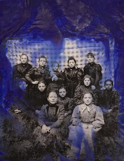 Paolo Leonardo  – Untitled, 2024, intervento di china su stampa fotografica su tela