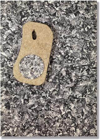 Jiri Kolar, Pamet, 1970, collage e chiasmage su tavola, cm 100x71.jpg